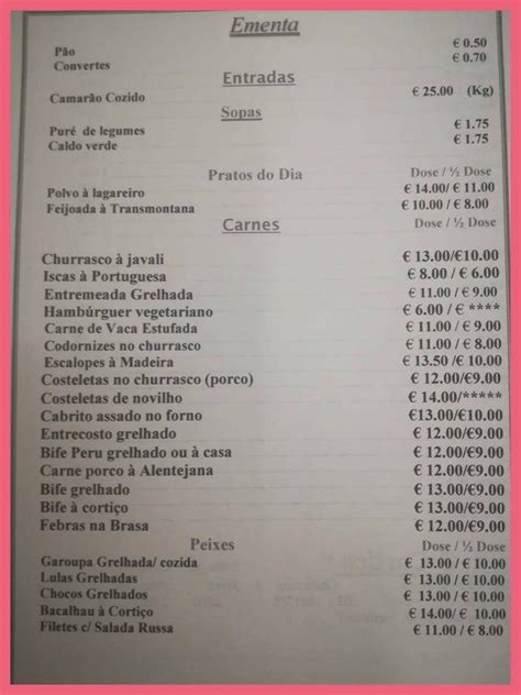 Esmeralda rainha casino menu do restaurante