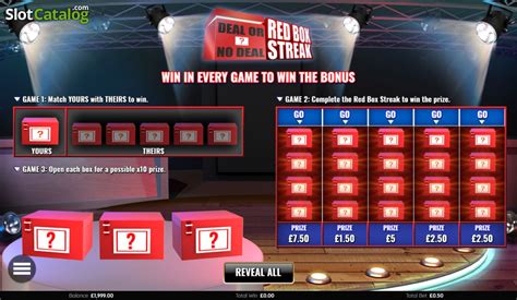 Jogue Deal Or No Deal Red Box Streak online