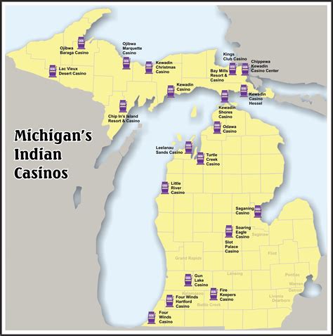 Michigan casino mapa