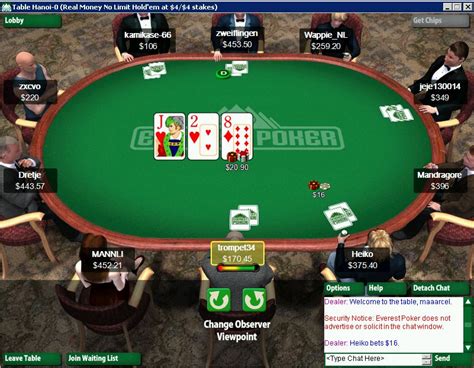 O everest poker freerolls