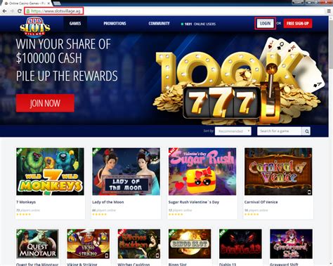 Slots village casino login